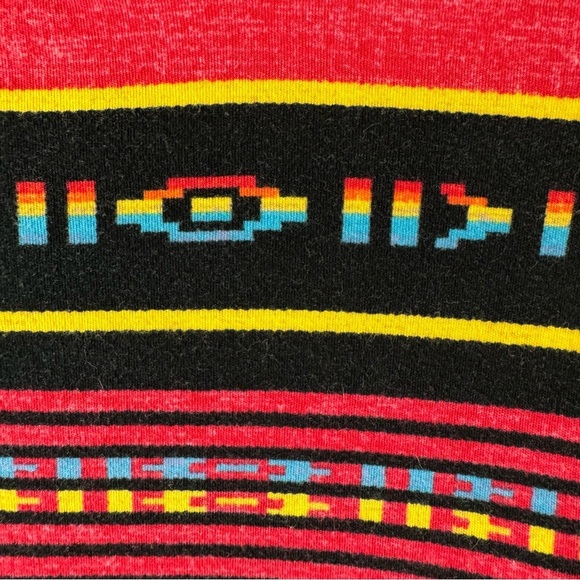 Chaps Women’s Striped Aztec Southwestern 1/4 Zip Top - Picture 6 of 8